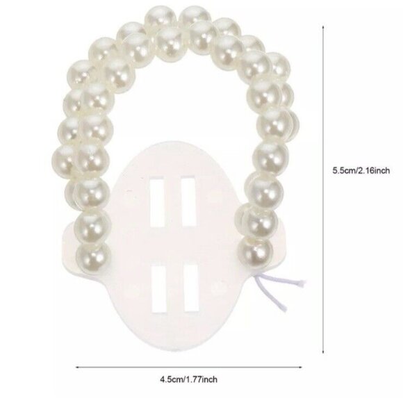 6pc Wrist Corsage Bridal Prom Elegant Beaded Faux Pearl Bracelets Wedding Formal - Picture 3 of 11